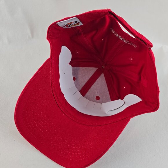 Raising Canes Hat Red Adjustable Chicken Fingers Restaurant Employee Promo Cap - Picture 7 of 9